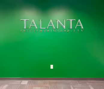 Custom Brushed Metal Lobby Reception Sign Charlotte NC