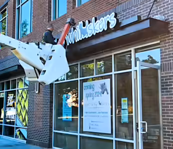 Storefront Sign Install in Charlotte Nc