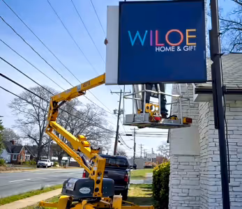 Post and Panel sign installation in charlotte nc