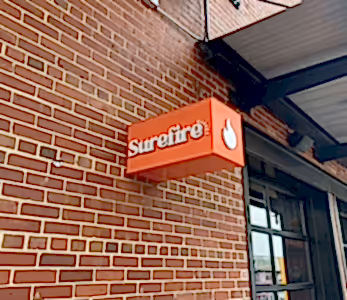 storefront outdoor sign surefire charlotte nc