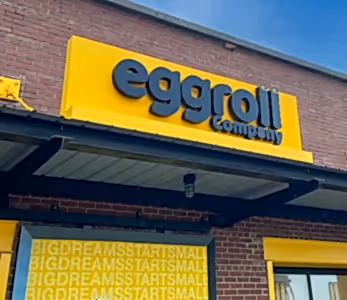 Channel Letter Storefront Sign Eggroll Charlotte NC