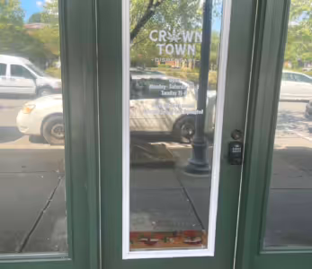 window door graphics for business charlotte