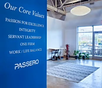 Custom wall graphics for business lobby