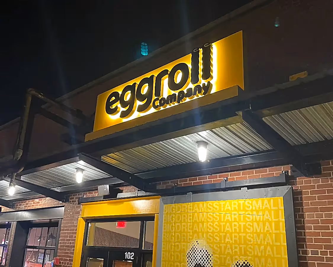 illuminated 3d storefront sign in charlotte
