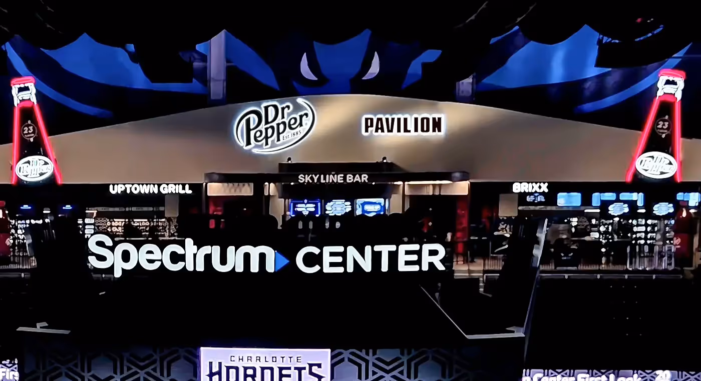 Halo Lit Signage in Spectrum Center