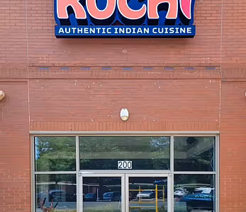 Ruchi Storefront Signage in Charlotte