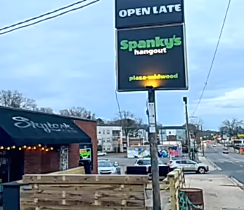 Spankys panel signs plaza midwood