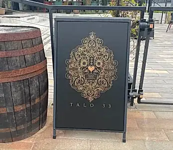 A frame restaurant sign