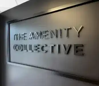 Custom Metal lobby reception sign