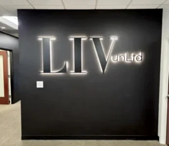 Illuminated Logo Lobby Signage