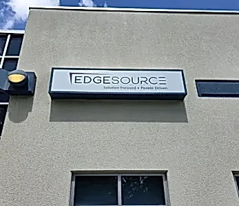 Edge Source Box storefront sign
